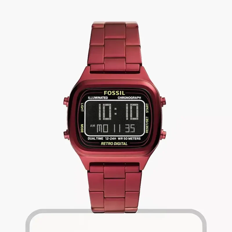 Fossil Retro Digital Pomegranate Red Men's Watch | FS5897